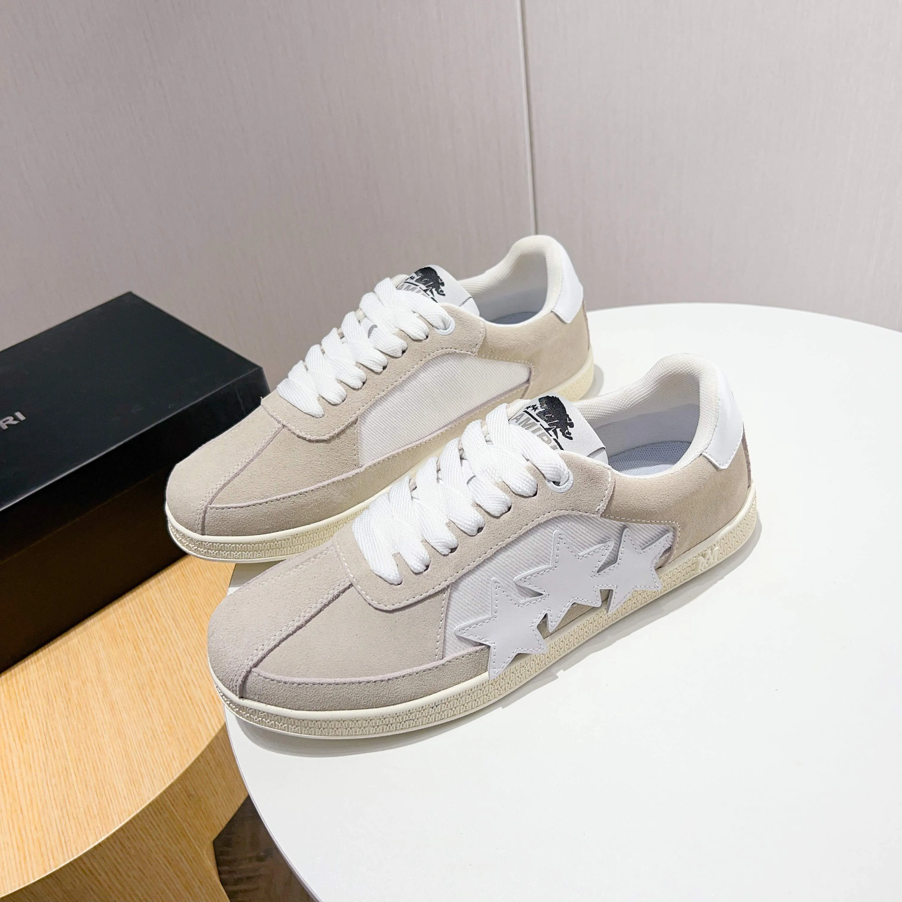 Men's shoes 💰420 [New style] 🌲🌲Balmain - New Amiri trendy shoes, low-top casual sports shoes, the same style as celebrities, made of selected pebbled cowhide and frosted cowhide, original outsole, comfortable on the feet, high-end workmanship, welcome to buy. Size: 39-45 (46 customized)